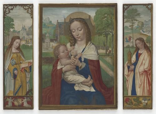 Peinture sur Toile Vierge à l'Enfant Simon Bening pour Habiller un Mur de Chambre 60x90cm
