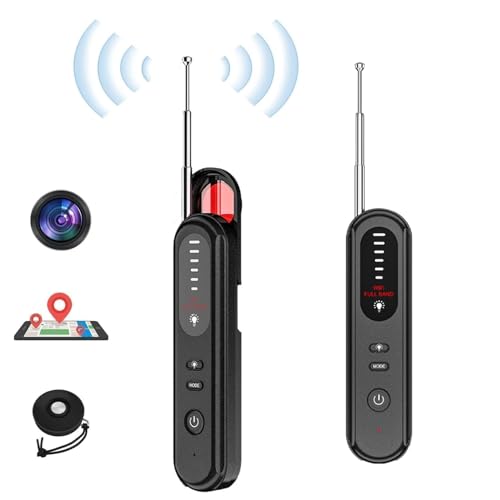 Image of Hidden Camera Detector Device- Pocket Sized Anti Spy Camera Detector, Listening Device GPS Tracker Detector, 5 Levels Sensitivity Adjustable 4 Professional Modes