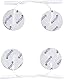 4 runde Elektroden-Pads ca. Ø32mm - wiederverwendbare Klebeelektroden für TENS Geräte & EMS Trainer, sehr gute Haft- Leitfähigkeit, 2mm Steckanschluss - Zert. Medizinprodukt - axion®