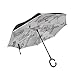 Parapluie inversé Pliable Double Couche inversé Diverses Images de Golf avec Parapluie réversible pour Joueur Poussette Parapluie à Pliage inversé Protection UV Coupe-Vent pour la Pluie avec poignée