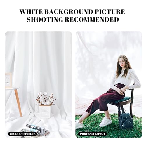 BEIYANG 10 X10 FT White Backdrop Screen for Photography, Background Cloth for Soft Light, White Backdrop Curtain for Portrait Product Photoshoot Screen Video Recording Parties by BEIYANG - Image 4