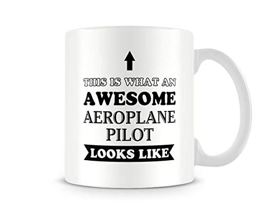 Awesome Aeroplane Pilot - Printed Funny Mug - Great Gift/Present Idea, Ceramic, 11fl.oz.