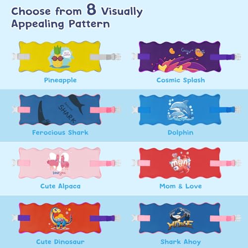 Toddler Swim Belt for Kids 2-6 Years Boys Girls Swim Trainer 33-66 lbs Adjustable Back Float Belt Water Safety Training Floaties for Pool Beach — view 5