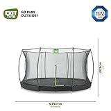 EXIT Toys Silhouette Bodentrampolin - ø366cm - Rundes Inground Gartentrampolin Outdoor für Kinder - Mit Sicherheitsnetz und Fußschutzsystem - Sicherer Einstieg - Gute Sprungkraft - Schwarz - 2