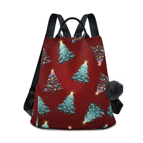 Sac à dos femme antivol rouge de Noël : fini les vols en voyage avec style