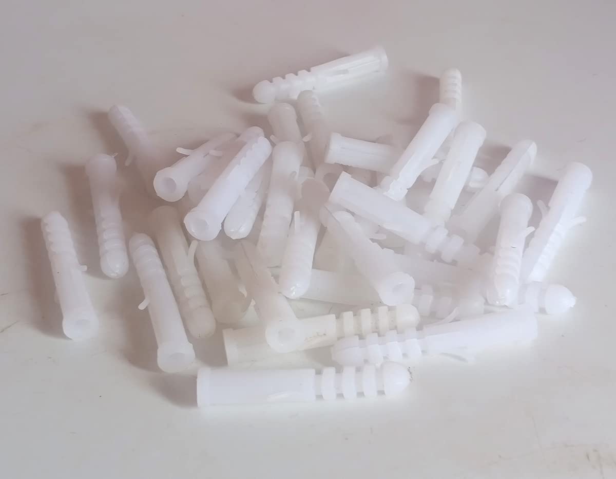Plastic Wall Plug for Screw (6mm) White (PPK - 001) (25 Pcs) 6 x 50mm-image-6