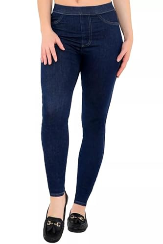 UC Ex M&S Pull On Jeans for Women UK 6-22, High Waisted Jeans Women Stretchy Ladies Jeans Skinny Denim Jeans Women Jeggings for Women UK Blue, 18