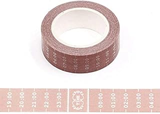 Syntego Pink and White Time Schedule Washi Tape 15mm x 10m