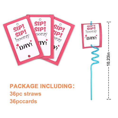 Crazy Loop Straws Plus Decorative Cards, (Pack Of 36) Wfexd Crazy Silly Colorful Reusable Drinking Straws Mega Pack Bpa And Pfoa Free #TOP1