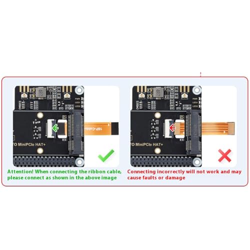 Adaptador PCIe a Small PCIe HAT+ para expansión de tarjeta WiFi USB miniatura 4
