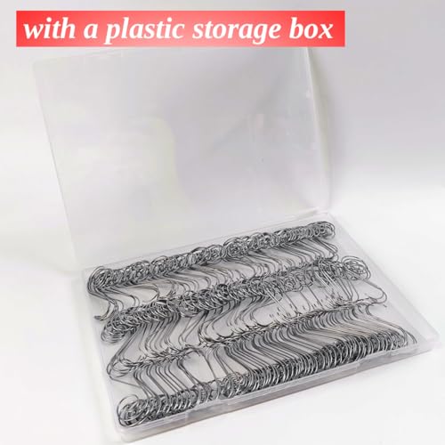 GXXMEI 200PCS Christmas Ornament Hooks Stainless Steel Christmas Ornament Hangers Perfect for Christmas Tree Decorations