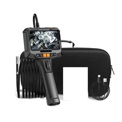 1m,Dual Lens Articulated Endoscope with Light, 5-Inch IPS Screen Bidirectional Endoscope Camera, Suitable for Automotive and Home Machinery