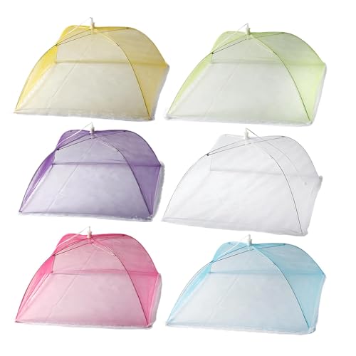 JazRvr 6 Stück Fliegenhaube Lebensmittel, Abdeckhauben Für Lebensmittel, Obstschale Mit