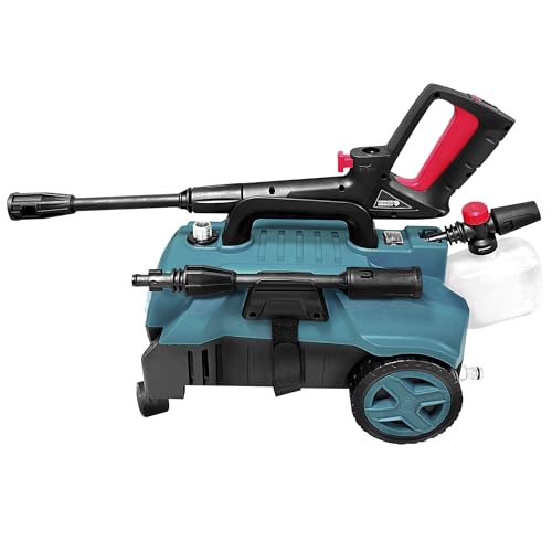 Könner & Söhnen KS PW130H Hochdruckreiniger 1600 W, 90-130bar Arbeitsdruck, 7m HochdruckschlauchTotal-Stop-System und Überhitzungsschutz, mobiler Flächenreiniger mit Fördermenge 310 l/h