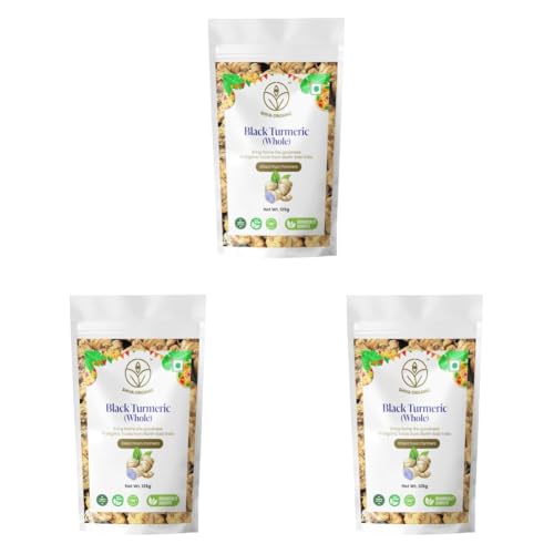 Image of Shiva Organic Black Turmeric Whole Dry - 125 g | North East Spices (Pack of 3)