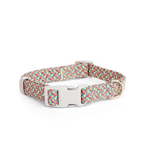 YOULY Multicolored Reflective Dog Collar Multicolor Large - Thumbnail 3