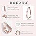 DORANA 925 Sterling Silver Hoop Earrings for Women Large Oval Hoops Earrings Lightweight Big Earrings Teardrop Hoops Rose Gold Large Oval Hoop Earrings