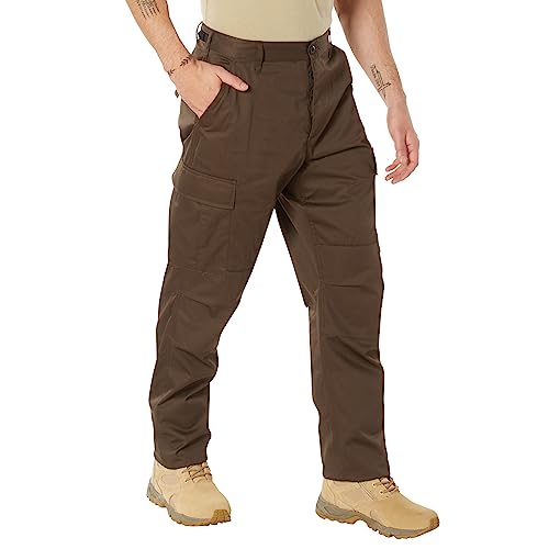 Rothco Tactical BDU Pants – Rugged Cargo Outdoor Hiking EDC Work Uniform, Brown, XL