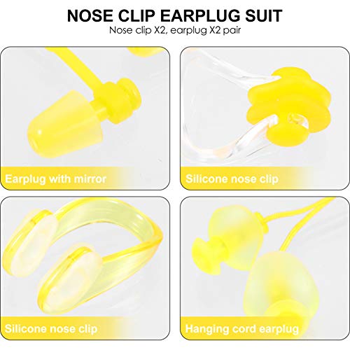 ABOOFAN Clips Nariz 4Pcs Amarelo À Prova D Água de Natação Nariz Plugues Tampões Parágrafo Os Adulto
