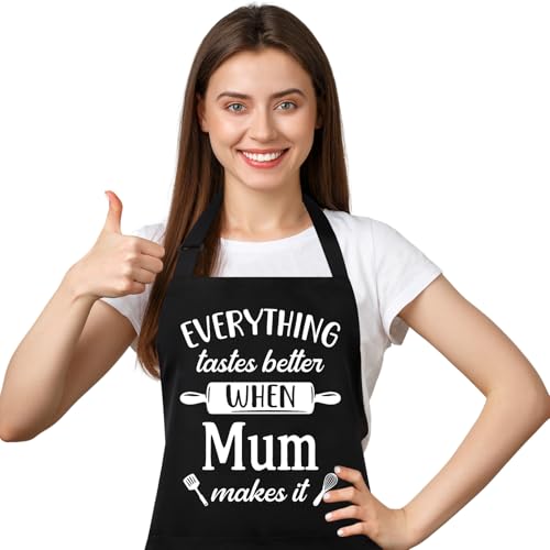 saerryor Funny Apron for Women with Pockets Mum Chef Apron