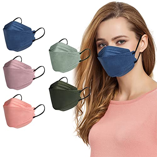 Morandi-08 Lot de 50 masques jetables 4 plis pour adultes avec motifs imprimés de couleur morandi uni et fil de nez respirant pour homme et femme Cover