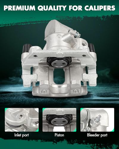 Image of SCITOO 19B6284A 19B6285A Rear Left & Right Disc Brake Calipers Assembly w /Bracket for Ford for C-Max /for Escape /for Transit Connect,for Mazda for 3 /for 3 Sport