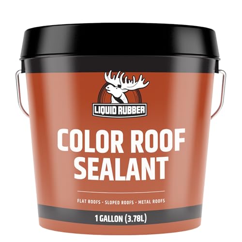 Liquid Rubber Color Roof Sealant- Elastomeric Waterproof Coating for Flat, Low-Slope & Metal Roofs, Flexible UV-Stable Membrane, Hunter Green, 1 Gallon