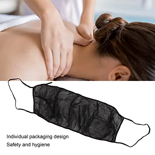 Jonlaki Einweg-BHS,50 Stück BH aus Vliesstoff mit Elastischem Band,Atmungsaktive BHS Umwickelt, Weiches Spa-Oberteil für Schönheitssalon, Spa-Sauna,Einwegunterwäsche für Damen,Schwarz