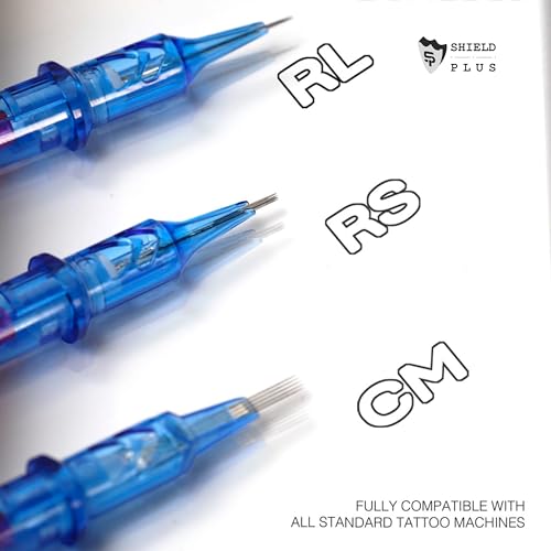 Image of 9RS Tattoo Cartridges | Shield Plus 5 Count Round Shader Needles for Tattoo Machines