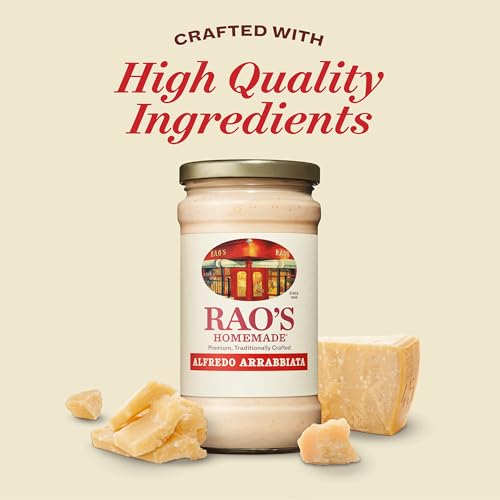 Image of Rao's Homemade Alfredo Arrabbiata Sauce, 15 oz, Pasta Sauce, Premium Quality Blend of Parmesan & Romano Cheese, Rich and Creamy with a Kick of Heat (Pack of 2)