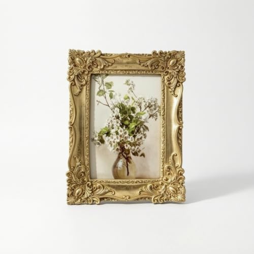 Marcos de fotos barrocos de diseño floral ornamentado con relieve elegante para recibidor 2