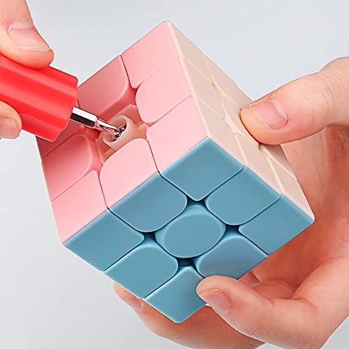 Magic Cube Set, Educational Speed Cubes 3 Pack Of 2X2X2 3X3X3 Pyramid Smooth Puzzle Cube #TOP4