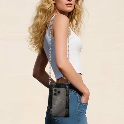 Crossbody Bags for Women Small Cell Phone Shoulder Bag Evening Handbags Glitter Purses Wallet for Women with Adjustable Strap