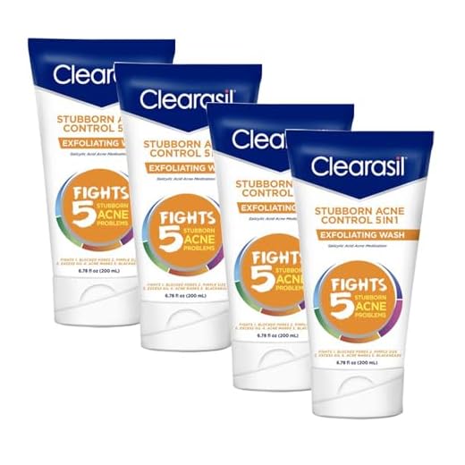 Clearasil Ultra 5in1 Exfoliating Wash, 6.78 oz. (Pack of 4)