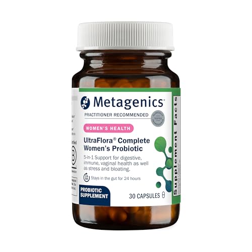 Metagenics UltraFlora Complete Womens Probiotic - Shelf-Stable 5-in-1 Multi-Benefit Formula for Digestive Immune Vaginal Urogenital & Microbiome Health* - 30 Capsules