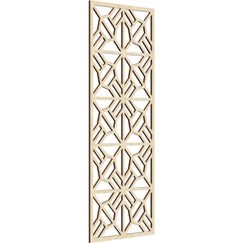 Image of 15 3 /8 inchW x 39 3 /8 inchH x 1 /4 inchT Auburn Decorative Fretwork Wood Wall Panels, Birch