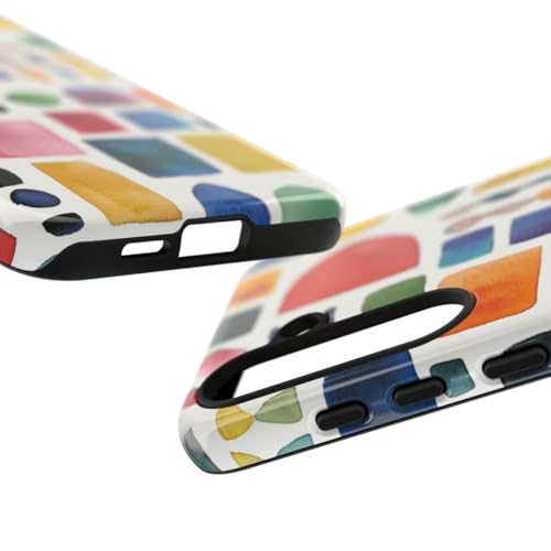 Coque Samsung S24 Plus multicolore géométrique aquarelle