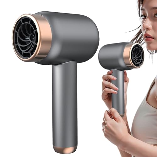 Asciugacapelli Senza Fili - Phon Portatile Silenzioso Con 3 Livelli Di Velocità (Aria Calda E Fredda) | Asciugacapelli Ricaricabile USB Per Vacanze, Campeggio, Spiaggia, Bambini, Donne, Dormitorio, Pa