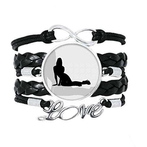 Bracelet amour bijoux en cuir silhouette sexy idéal pour vos soirées élégantes