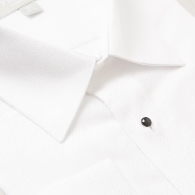 Adam Baker Men's Tuxedo Shirt | French Cuff Laydown Collar Cotton Formal Regular Fit Dress Shirt for Prom Party Wedding2