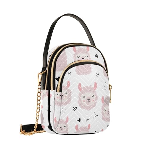 Sac à bandoulière lamas et cœurs pour organiser vos sorties légères sans vous encombrer