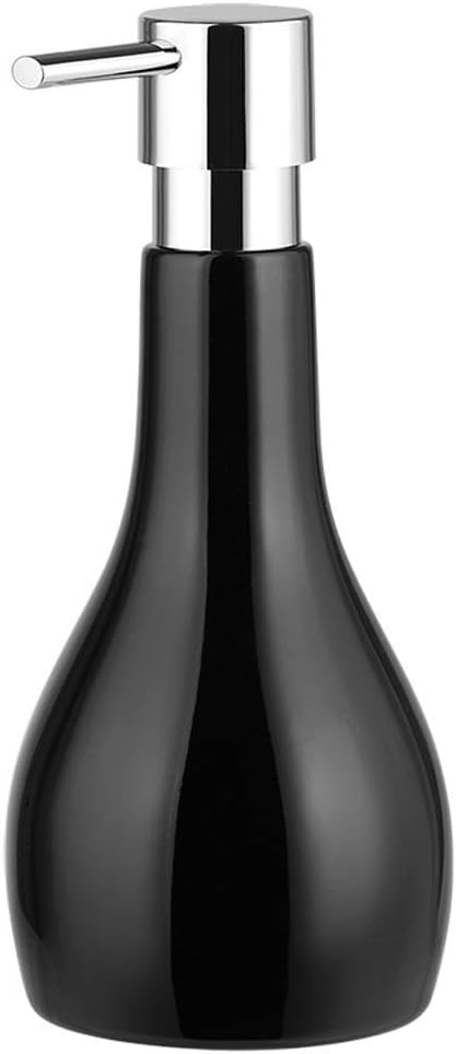 Soap Dispenser with Rust Proof Stainless Steel Pump, Refillable Liquid Hand Soap Dispenser for Bathroom, Premium Kitchen Soap Dispenser(Black)