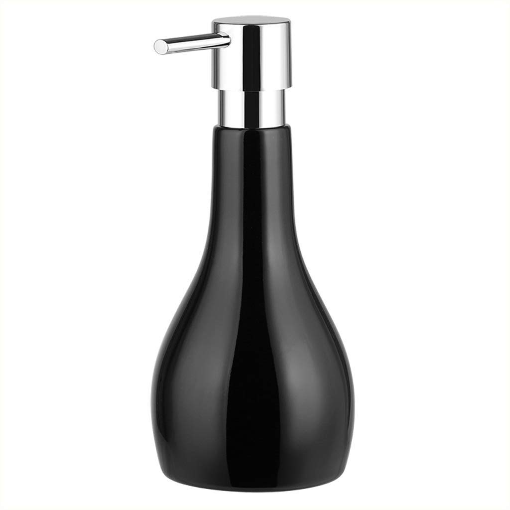 Dispenser di Sapone - Dispenser di Sapone in Vetro Trasparente Ricaricabile per detersivo per Le Mani, detersivo per Piatti, Bottiglia per lozione Shampoo con Nichel Spazzolato