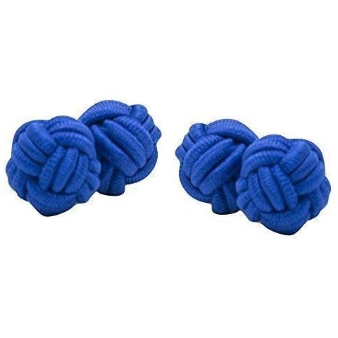 Classic Oxford Blue Elastic Knot Cufflinks Cover