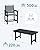 SERWALL 5 Piece Outdoor Dining Table Sets for 4 with 1 Umbrella Hole Cut-Out Rectangular Table and 4 Textilene Chairs, HDPE Dining Table Sets for Garden, Backyard, Poolside, Black