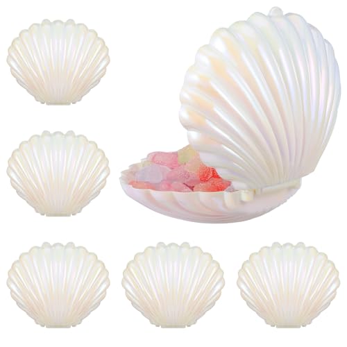 Rangement pour petits bijoux et chocolats de fête grâce aux boîtes à bonbons coquillage blanc