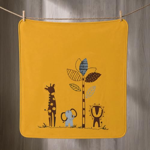 Image of TinyLane - Curated for you! Reversable Bamboo Cotton Blanket for New Born Baby, Baby Blankets Newborn, Baby Blanket for 0-2 Years, Pack of 1, 100 * 80cm, Jungle Tribe Design
