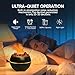 YALEDI Essential Oil Diffuser, Volcano Fire Flame Aromatherapy Diffuser, 360ml Ultrasonic Cool Mist Humidifier, Scent Aroma Diffuser with 7 Colors Light, Timer & Auto Shut-Off for Home, Room (Black)