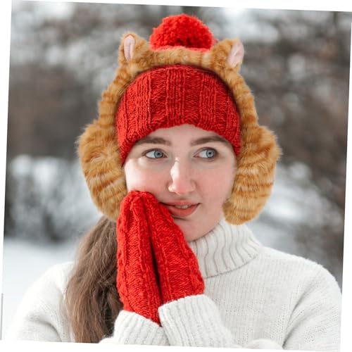 FRCOLOR Plush Winter Ear Muffs for Cartoon Ear Warmers Insulated Protection for Cold Weather Versatile Use for4