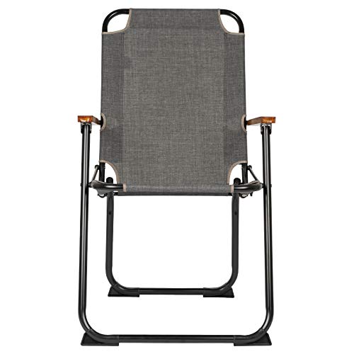Chaise de camping Brixton Bo-Camp aluminium gris pliante et légère